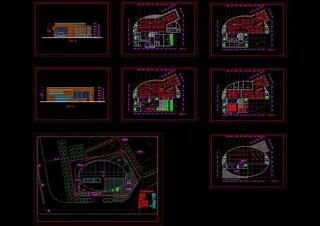 某学院图书馆设计方案cad图纸