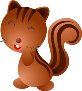卡通动物松鼠PSD素材