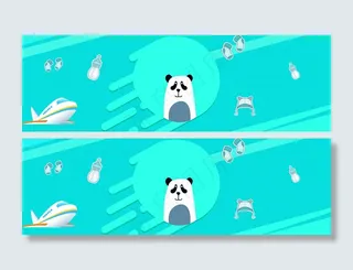 清新母婴卡通促销banner背景