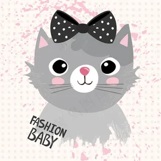 卡通猫咪狐狸矢量素材