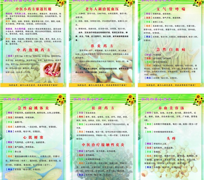 家庭科普版面图片