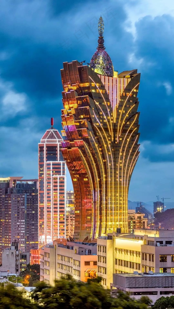 现代化城市特色建筑高清摄影图片