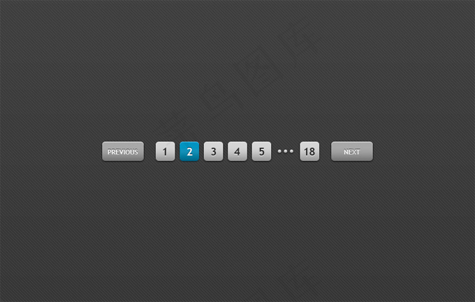 页码按钮界面psd模版下载