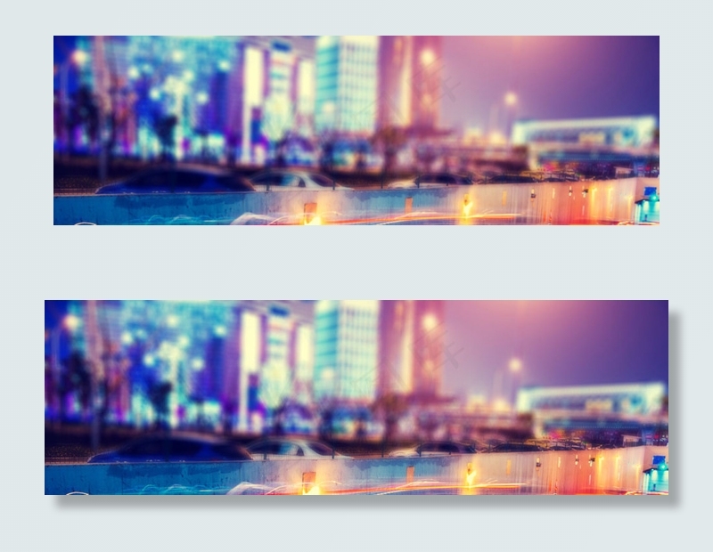 夜幕下的城市banner背景