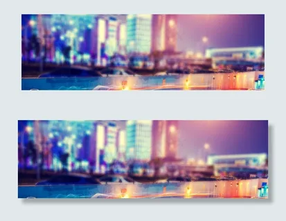 夜幕下的城市banner背景