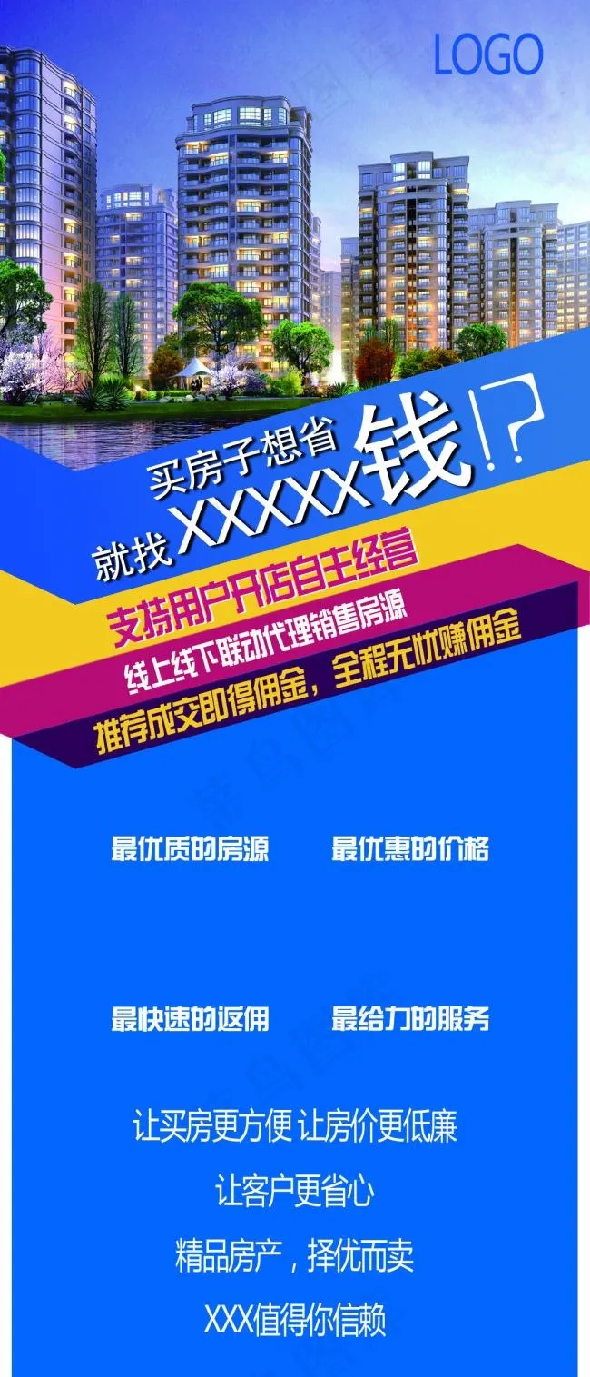 房产DM宣传单psd模版下载