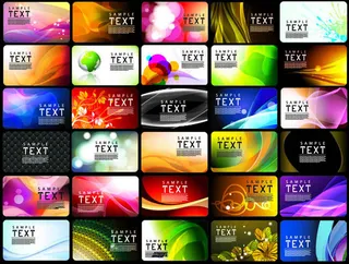 绚丽多彩名片背景矢量素材