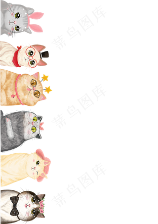 卡通小动物矢量图