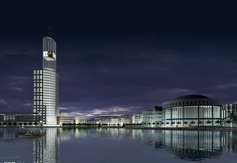 高层建筑夜景效果图图片 高层建筑夜景效果图图片