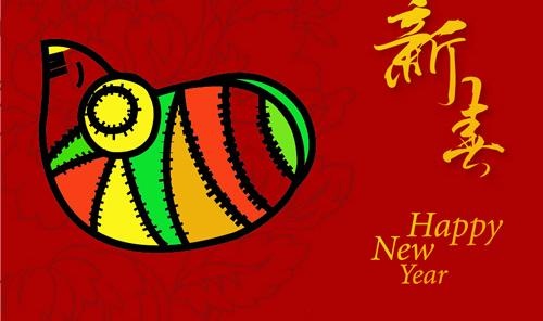 2008新春生肖鼠矢量图07ai矢量模版下载