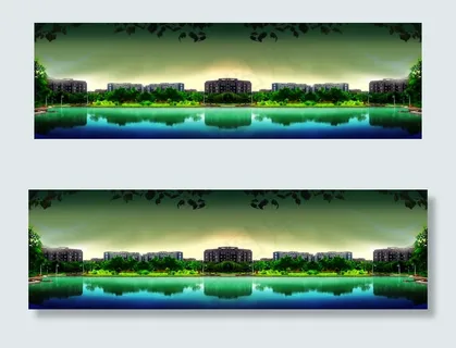 房地产平静湖面图片