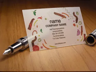 最新个性创意西餐厅透明名片设计