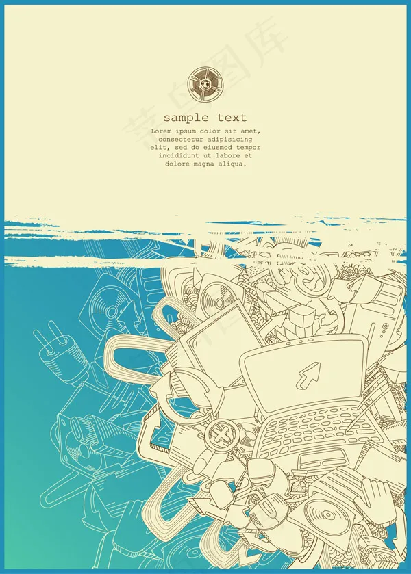 潮流插画设计元素背景矢量素材