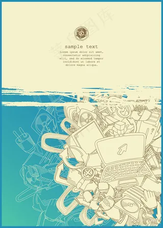 潮流插画设计元素背景矢量素材