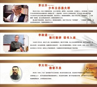 学校名人简介展板