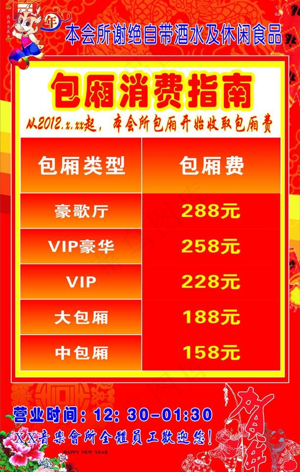 ktv消费指南图片cdr矢量模版下载