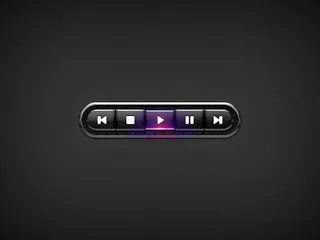 精致播放器02—psd分层素材