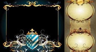 欧式花纹边框矢量素材