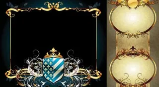 欧式花纹边框矢量素材