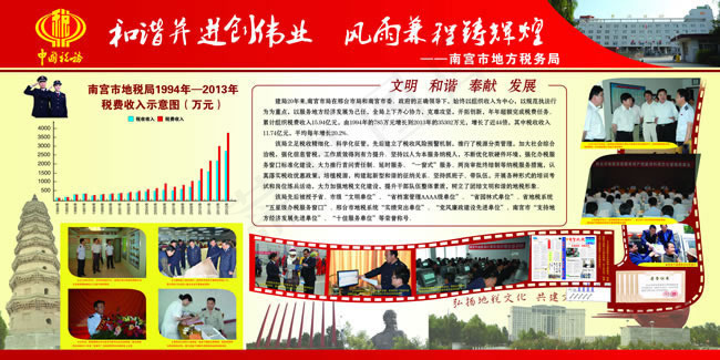 地税局展板图片psd素材