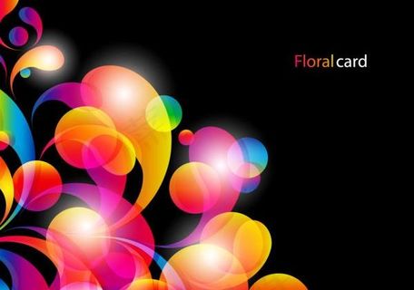 绚丽花纹矢量素材