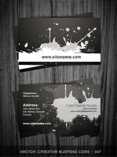 黑色复古名片设计矢量素材