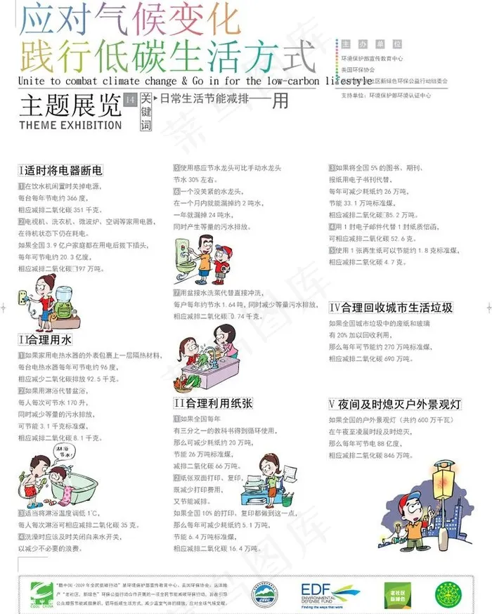 应对气候变化 践行低碳生活方式 主...ai矢量模版下载