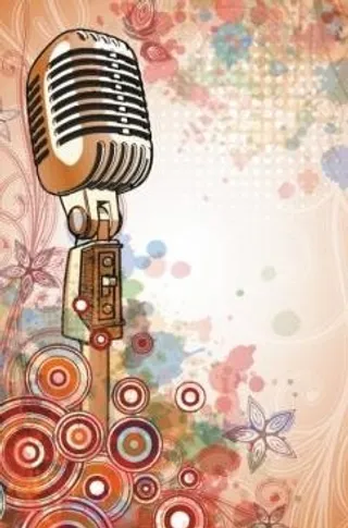 麦克风的明亮的背景04矢量