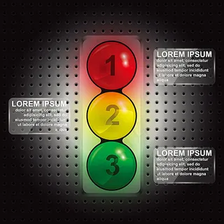 红绿灯水晶按钮