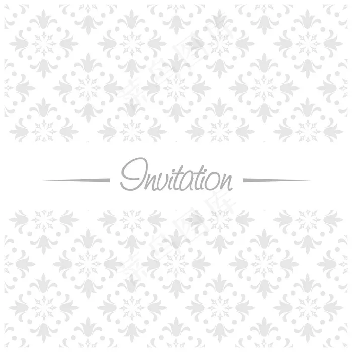 有花卉背景的婚礼邀请ai矢量模版下载