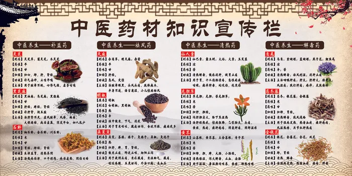 2018年免费中药健康知识宣传栏设...(7087X3543(DPI:150))psd模版下载