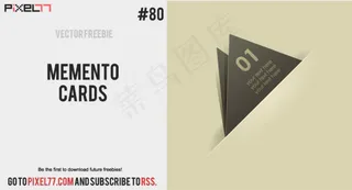 三角形数字纸张效果矢量图