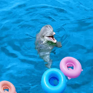 浴室洗手间大海海豚3D地板