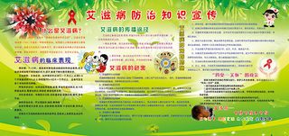 艾滋病防治知识宣传栏图片psd素材...