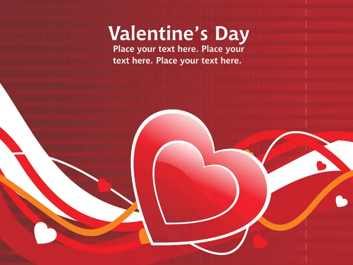 条纹背景与红色的心eps,ai矢量模版下载