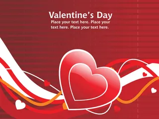 条纹背景与红色的心