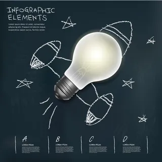 创意灯泡火箭 创意灯泡火箭