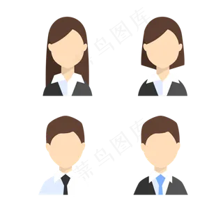 扁平商务小人头像扁平商务小人头像
