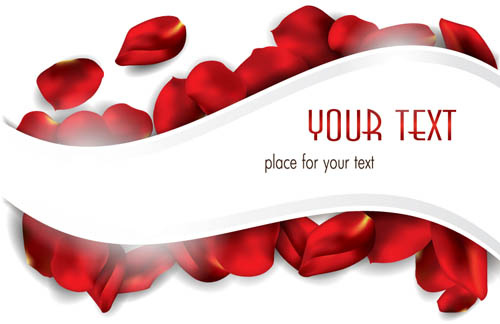 玫瑰花瓣矢量图