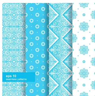 时尚蓝色花纹图片