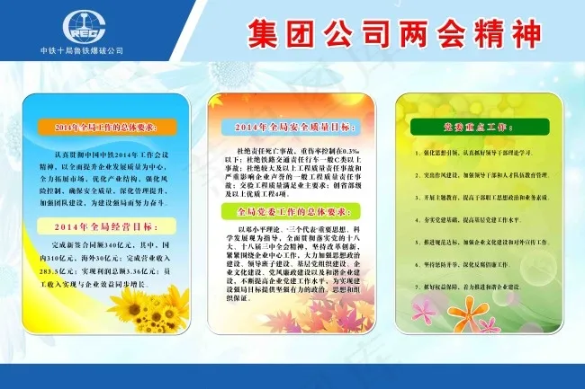 中铁十局集团公司两会精神(5670X3779(DPI:120))psd模版下载