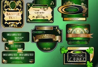 欧式label矢量素材图片