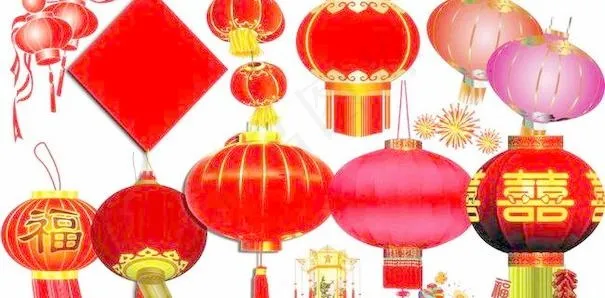 灯笼 全是大红灯笼psd素材! 1...psd模版下载