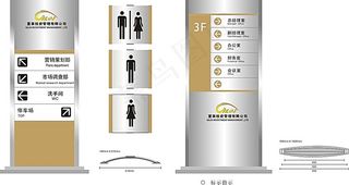 公司导视牌门牌矢量素材