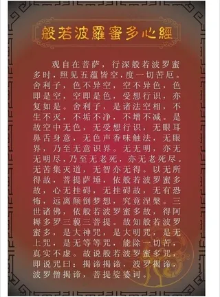 般若波罗蜜多心经图片