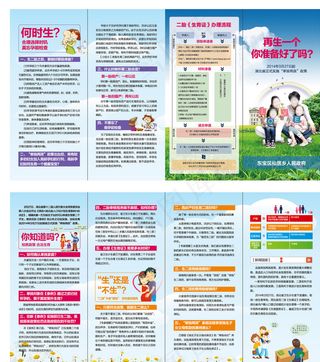 单独二孩 四折页图片