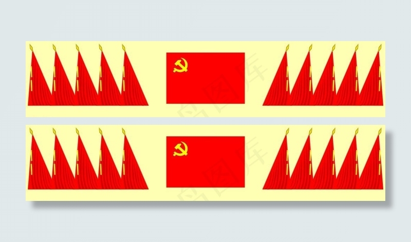 党旗图片psd模版下载