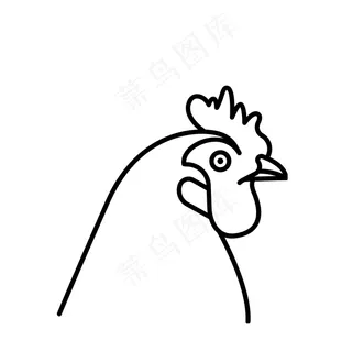 公鸡简笔插画