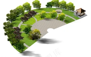 小区绿化平面分层效果图片