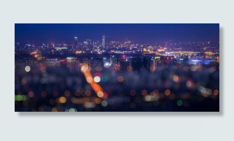 繁华城市夜景背景